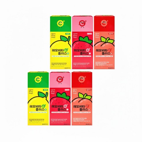 경남제약 레모비타플러스 비타민C 200mg 레몬 딸기 복숭아 3가지맛