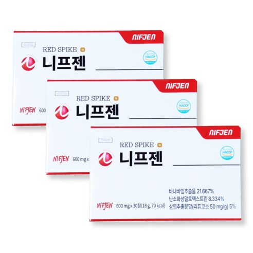니프젠 스파이크 프리미엄 600mg 30정 1개 바나나잎 추출물