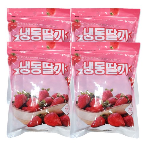 국산 고령 쌍림 냉동딸기 딸기다이스, 4개, 1kg