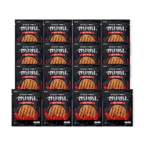 재미어트 썸탈꺼닭 소스 닭가슴살 스테이크 양념 치킨 맛 (냉동), 16개, 120g