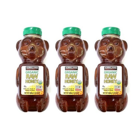 커클랜드 유기농 꿀 허니 680g X 3개 세트 KIRKLAND SIGNATURE RAW ORGANIC HONEY BEAR