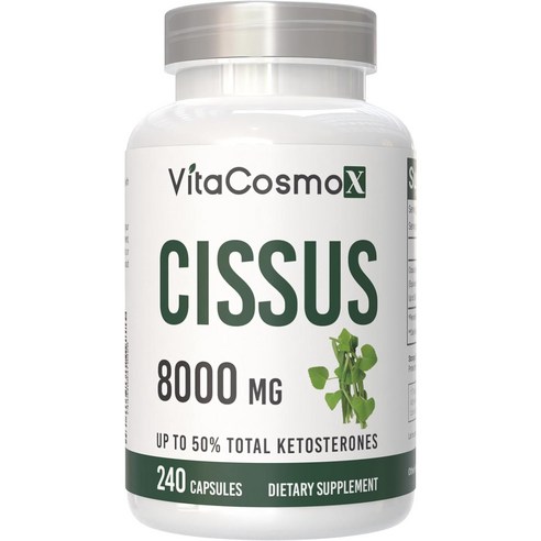 미국 비타코스모 VitaCosmoX 프리미엄 시서스 시서스캡슐 가루 분말 케토스테론 50% Cissus 고함량 고농축 8000mg