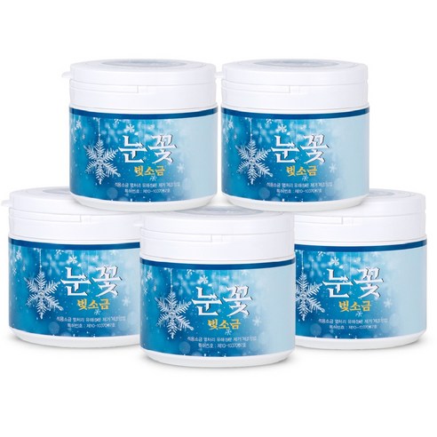 눈꽃빛 미네랄 용융소금 1200도 천일염 소금물 알칼리소금, 500g, 5개