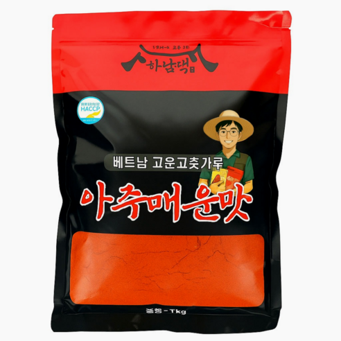 국내세척가공 베트남 고운 고춧가루 아주 매운맛 소스용 분말용, 5개, 1kg