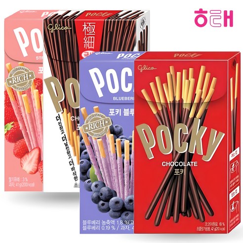 해태 포키 3개+포키극세3개+포키딸기3개+포키블루베리3개