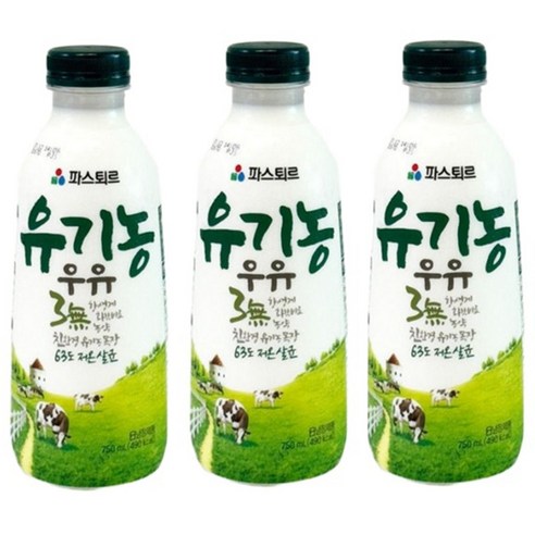파스퇴르 유기농우유 750ml, 750ml, 2개