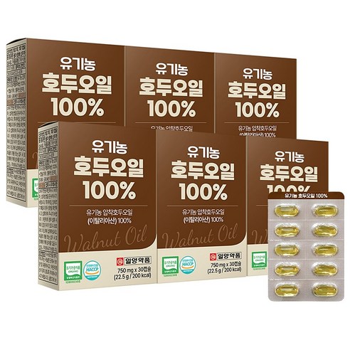 일양약품 유기농 호두오일 100% 호두기름 냉압착 캡슐