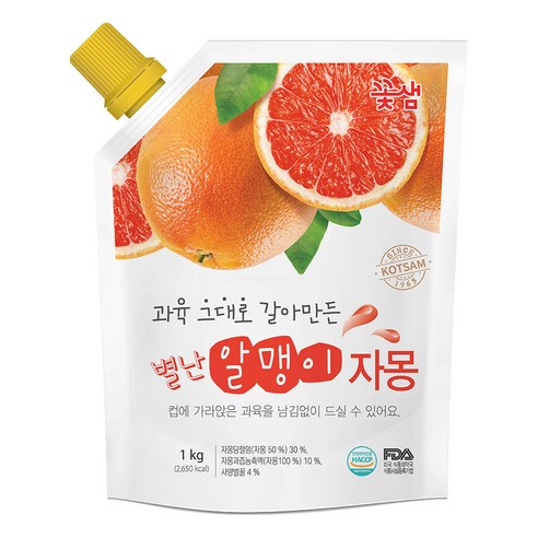 꽃샘식품 별난 알맹이 자몽차