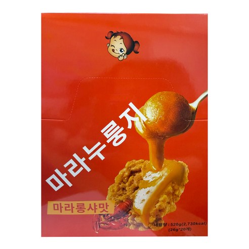 <동성무역> 마라누룽지 마라롱샤맛 1곽 (26g*20개입), 520g, 1개