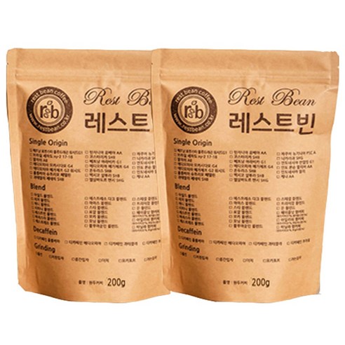 에티오피아 예가체프 G4, 거친입자(프렌치프레소), 200g, 2개