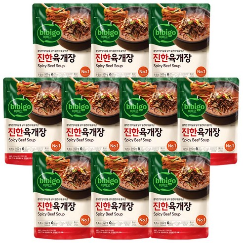 비비고 진한육개장 500g, 500g, 10개