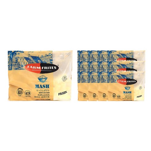푸드올마켓_ 팜프리츠 매쉬 1kg /으깬감자/냉동 한박스 (1kg x 12ea)-아이스박스무료