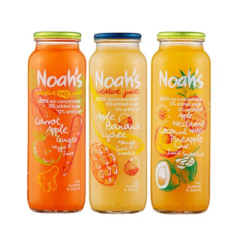 이젠서진 노아주스 3가지맛(당근진저+바나나리치 망고+애플 코코넛 파인애플) 260mlx12ea, 260ml, 1세트
