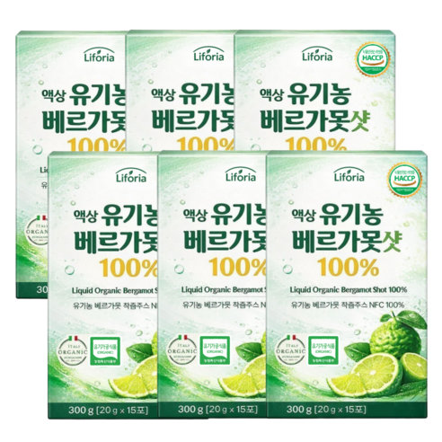 12개 구매 시 고업 액상 베르가못 샷 증정 / 리포리아 베르가못 원액 폴리페놀 100%식약처인증, 6개, 15회분