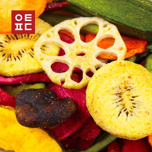 황토마을 영양간식 순수 야채 과일 건조칩 300g