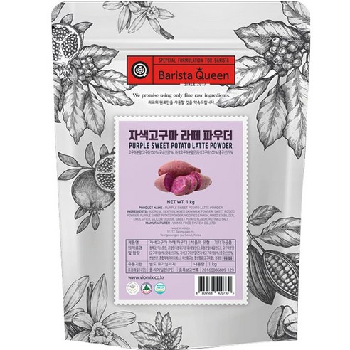 바리스타퀸 자색고구마 라떼 파우더, 1kg, 1개입, 10개