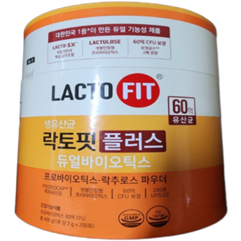 락토핏 플러스 듀얼바이오릭스 장건강 면역케어 2000mg 200포
