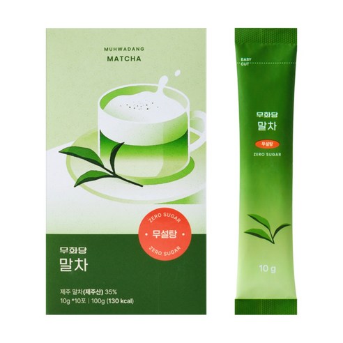 [무화당] 무설탕 말차라떼, 10g, 10개입, 1박스