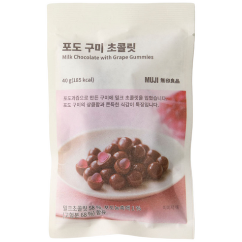 [또또샵] 무인양품 (MUJI) 포도 구미 초콜릿, 1ea