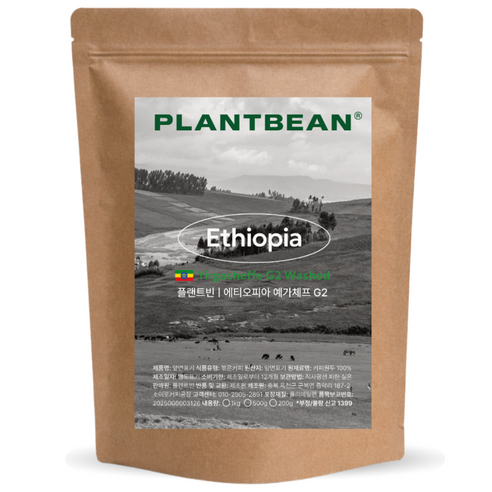 [산미있는] 에티오피아 예가체프 G2 원두커피 1kg 약배전 허브 꽃향 깔끔, 1개, 200g, 프렌치프레스(굵음)