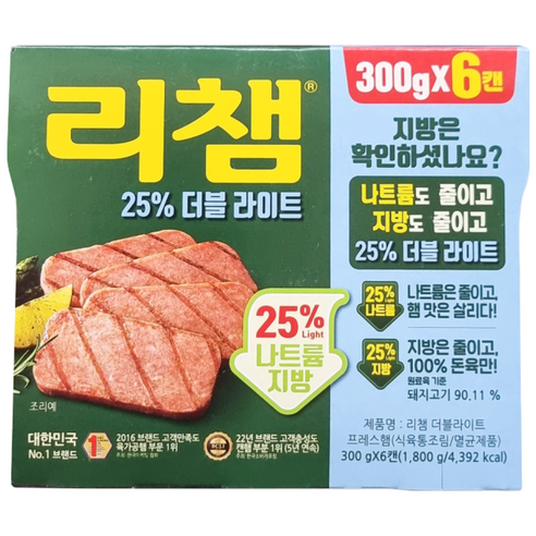동원 리챔 더블라이트 300g X 6입, 300g, 6개