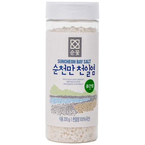 순꽃 순천만천일염 중간염 우수천일염사용 HACCP, 1개, 200g