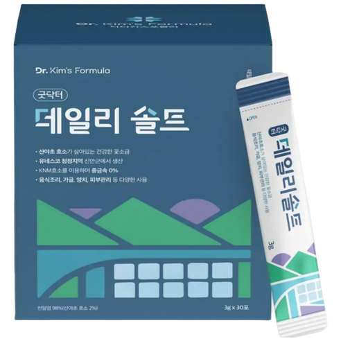 굿닥터 데일리솔트 누가의원 김태균 명품 소금 30포, 3박스, 90g