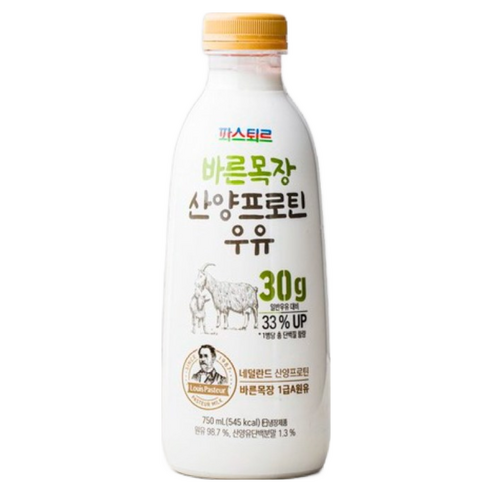 파스퇴르 바른목장 산양프로틴 우유, 750ml, 6개