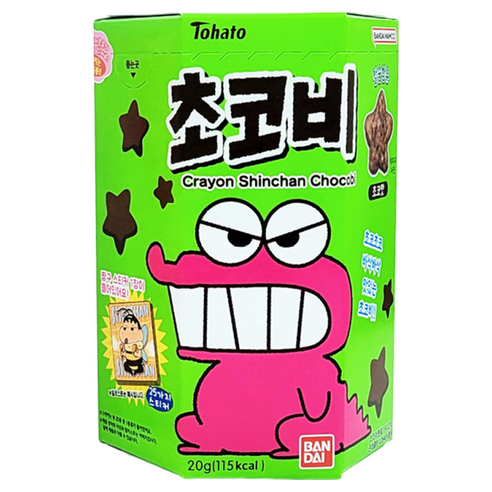 크레용 신짱 초코비 20g X 40개 1박스 짱구 과자 일본 수입과자