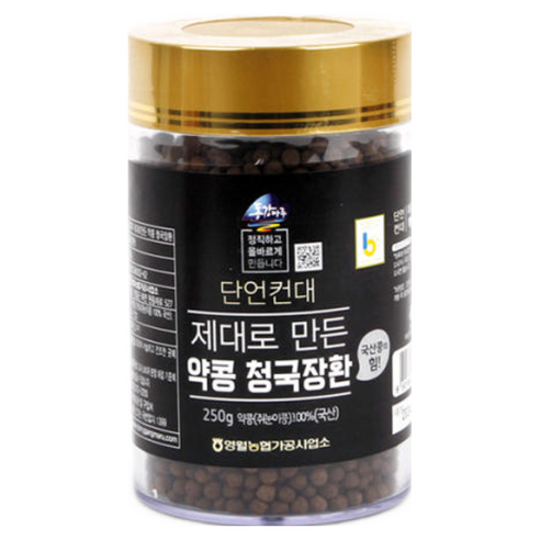 영월농협 동강마루 쥐눈이콩 약콩 청국장환250g x 4개, 4개, 250g
