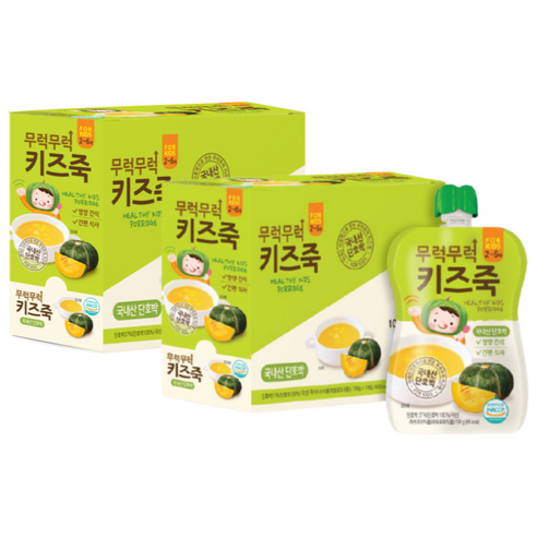 이유케어스 무럭무럭 키즈죽, 단호박맛, 14개, 100g