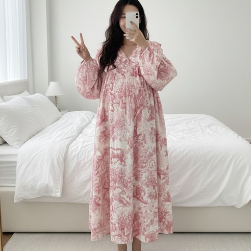 미야미 44 120 빅사이즈 만삭가능 임산부 롱원피스 임부복 추천 출산 선물 임신 임부