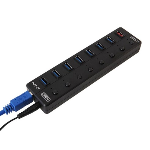 넥스트유 UH308 USB3.0 7포트 + 1포트 충전포트지원 유전원허브, NEXTU UH308, 1개