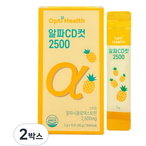 옵티헬스 식약처인증 알파CD 알파씨디 브로멜라인 브로멜린 파인애플 효소 2500 컷