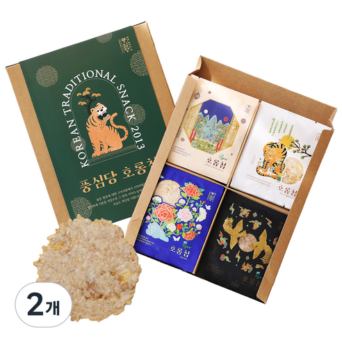 풍심당 호롱칩 국내산 누룽지칩 선물세트, 새해 선물, 설 선물, 선생님 선물, 2개, 340g