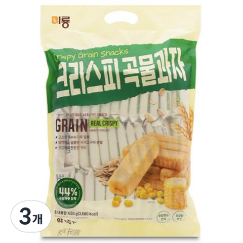 [달콤진] 미룡 크리스피 곡물과자, 650g, 3개