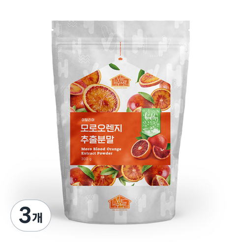 건강한우리집비옴 이탈리아 모로오렌지 추출분말, 3개, 300g