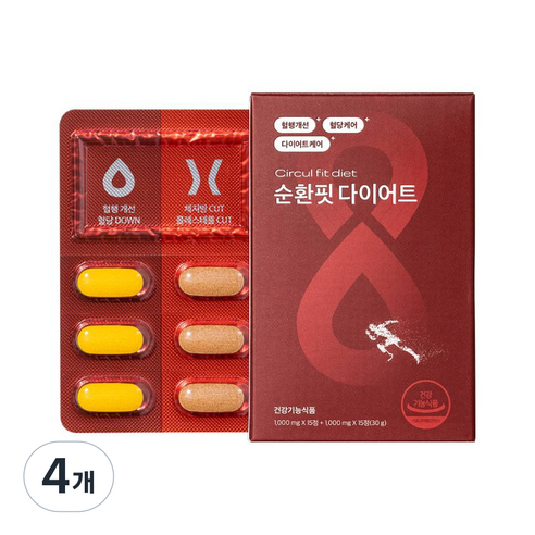 이츠스포츠 순환핏 체지방감소 혈액순환 다이어트 보조제, 4개, 30정