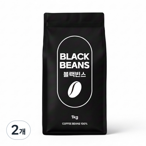 블랙빈스 헤이즐넛 향 커피, 2개, 1kg, 홀빈(분쇄안함)