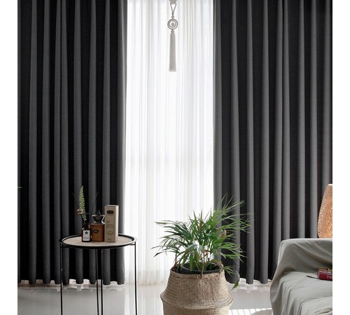 원톤 핀형 암막 커튼 이미지4