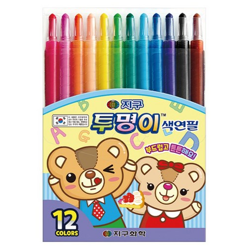 지구화학 투명이 색연필 12종 세트 이미지