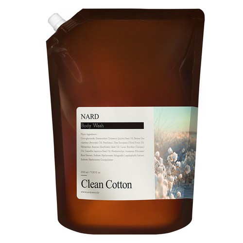 나드 부케가르니 리프레쉬 퍼퓸드 바디워시 클린코튼 리필, 1개, 2.1L