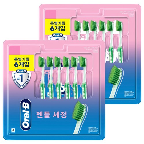 오랄비 고탄력 초미세모 그린티 랜덤색상