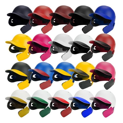 이지스 시스템 스탠다드 V1.0 양귀 검투사 야구 타자헬멧, 1개, 투톤-블루/옐로우