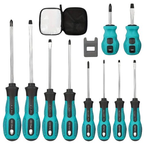 tinduo 일자 십자 수공구 드라이버 가정용 10종 세트, 1세트