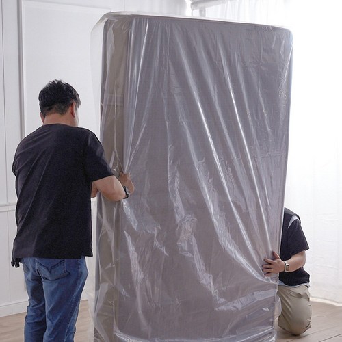 폼폼팩토리 침대 매트리스 포장비닐 대형 이사비닐 두껍고 튼튼한 대용량 봉투비닐, Q(퀸), 1개, 투명