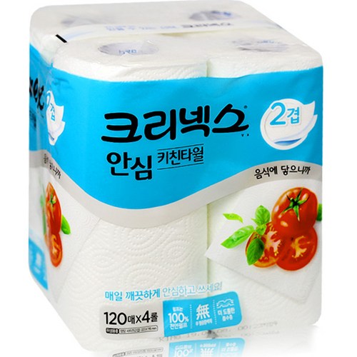 크리넥스 안심 천연펄프 키친타월 이미지