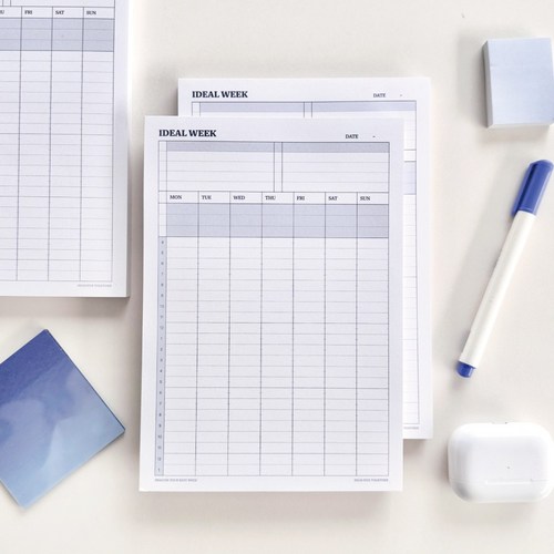 하이파이브 아이딜 위크 플래너 주간 스케줄러 a5 (대용량) 1개 x 100매