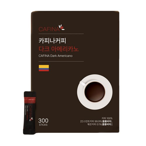 카피나커피 다크 아메리카노, 1박스, 300개입, 1g