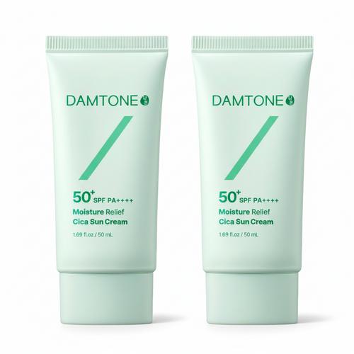 담톤 저자극 눈시림없는 클리닉개발 순한 수분진정 백탁없는 발림성좋은 선크림 SPF50+ PA++++, 2개, 50ml